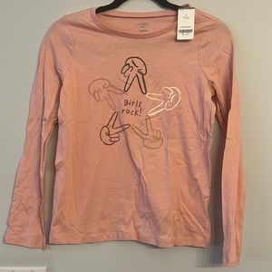 Carter’s pink “girls rock” shirt size 14